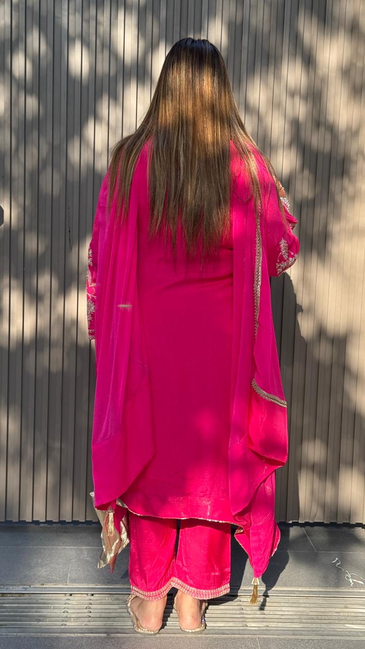 Aavira Suit Set- Pink, Navy